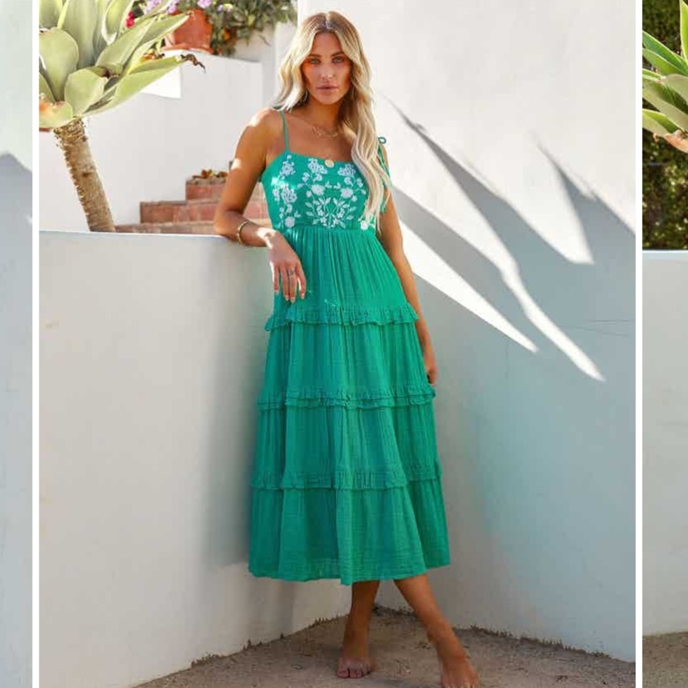 Teal Midi Dress